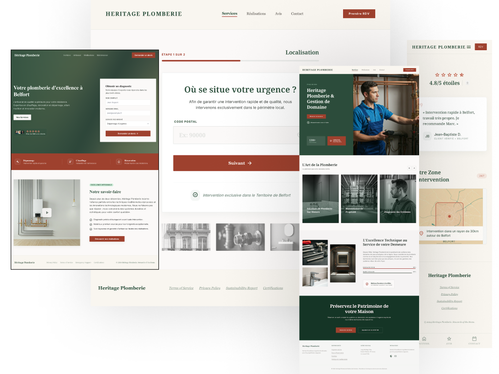 Multi-pages — Sections du site